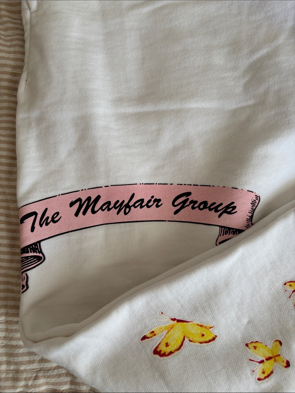 Mayfair Group white kitten be nice sweatpants - Women's Relaxed Jogger XS - Picture 4 of 8